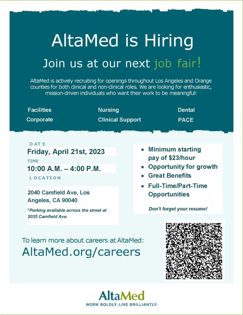 AltaMed Job Fair - Los Angeles Regional Consortium (LARC)