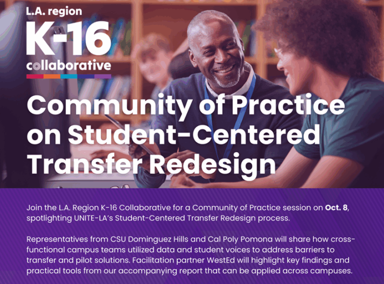 [L.A. Region K-16 Collaborative] Community of Practice on Student ...