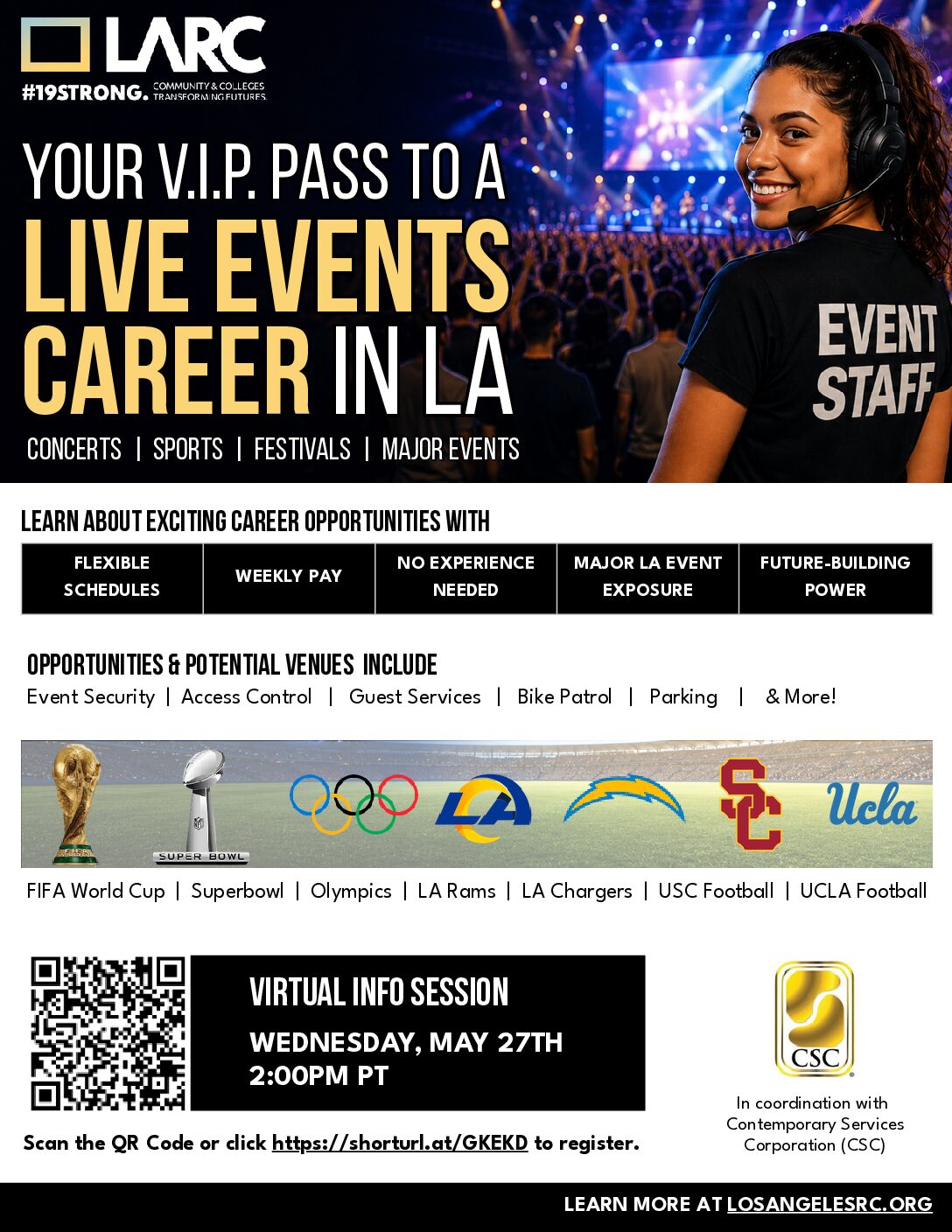 Live Events Career in LA – Virtual Info Session